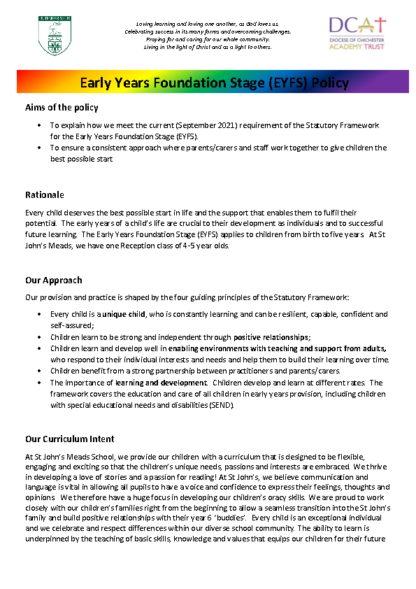 Early Years Policy 2023