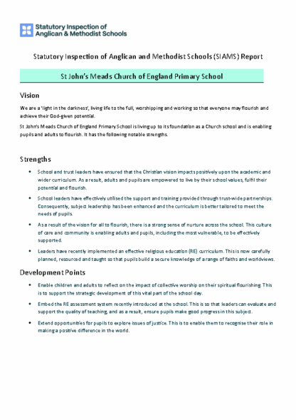 SIAMS Report 22/05/2025