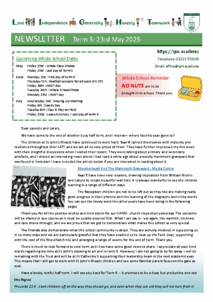 Newsletter 23 05 2025